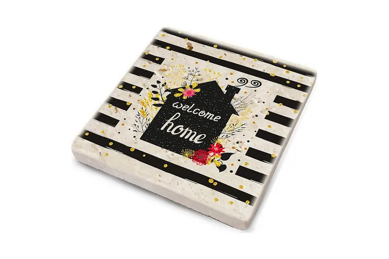 Glasbrikker 4 stk - Flerfarvet - Boligtilbehør - Borddekoration - Glasbrik