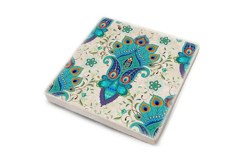 Glasbrikker 4 stk - Flerfarvet - Boligtilbehør - Borddekoration - Glasbrik