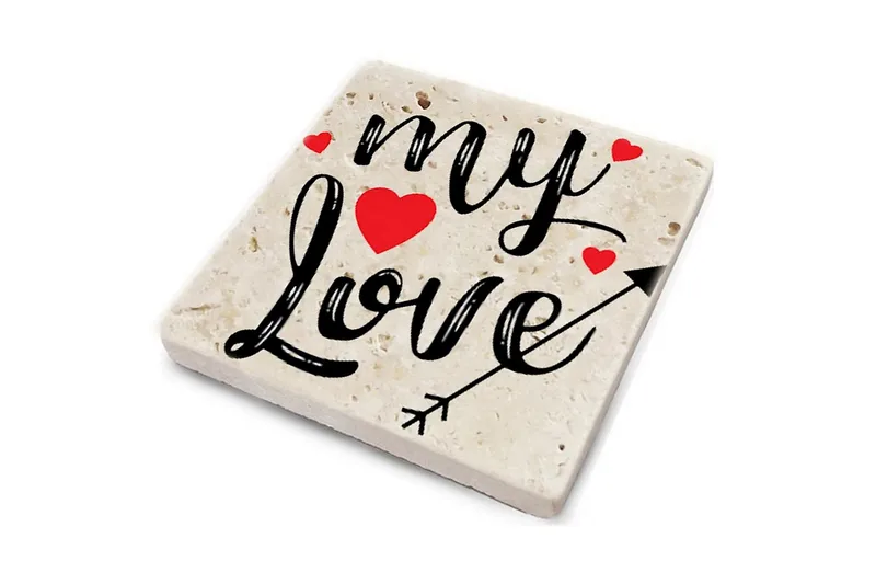 Glasbrikker 4 stk - Flerfarvet - Boligtilbehør - Borddekoration - Glasbrik