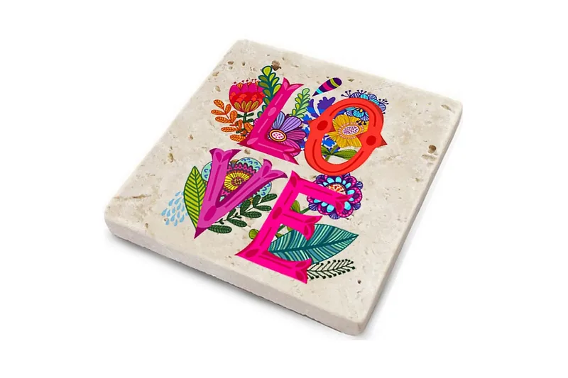 Glasbrikker 4 stk - Flerfarvet - Boligtilbehør - Borddekoration - Glasbrik