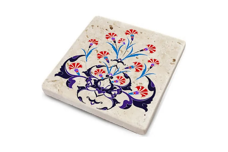 Glasbrikker 4 stk - Flerfarvet - Boligtilbehør - Borddekoration - Glasbrik