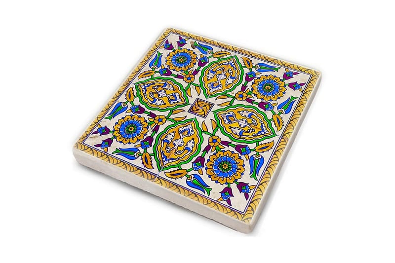 Glasbrikker 4 stk - Grøn/Blå/Gul - Boligtilbehør - Borddekoration - Glasbrik