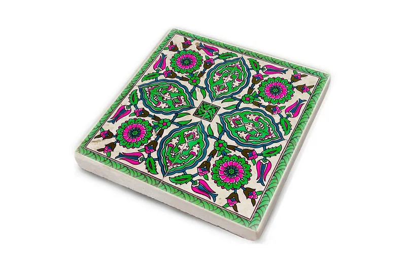 Glasbrikker 4 stk - Grøn/Lilla - Boligtilbehør - Borddekoration - Glasbrik