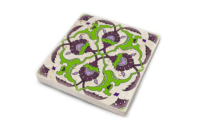 Glasbrikker 4 stk - Lilla/Grøn - Boligtilbehør - Borddekoration - Glasbrik