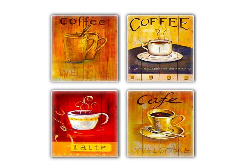 Kitchenware Glasbrikker (4 Pieces) - Flerfarvet - Boligtilbehør - Borddekoration - Glasbrik