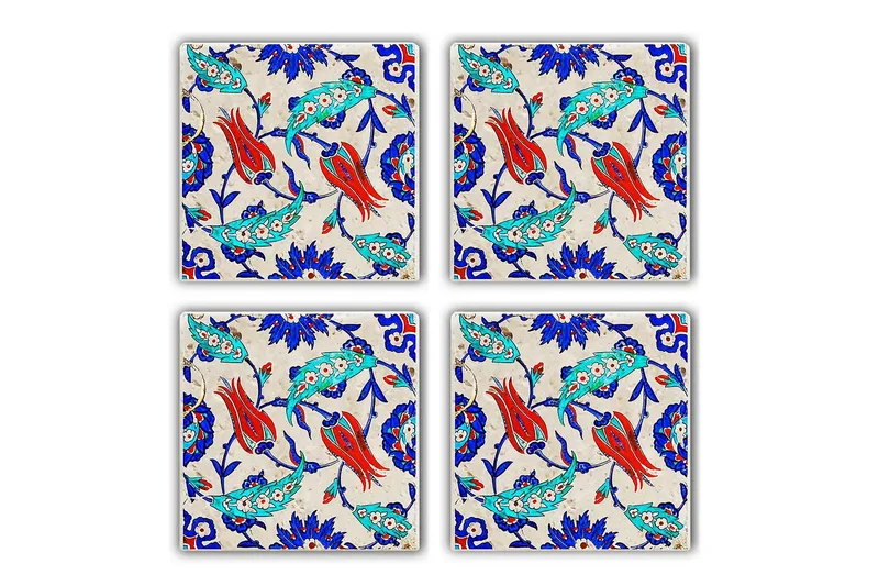 Kitchenware Glasbrikker (4 Pieces), Flerfarvet