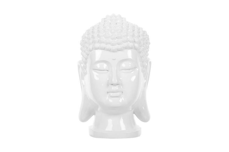 Buddha Figur 24 | 24 | 41 cm - Hvid - Dekoration