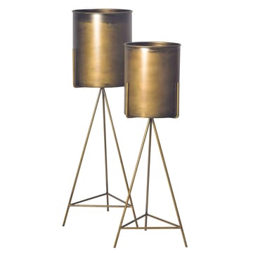 Corino Vase 89 cm Sæt med 2 - Guldfarvet - Boligtilbehør - Krukker