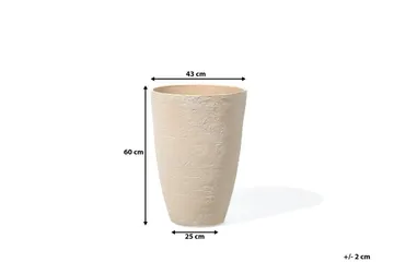 Camia Potte 43 cm - Beige - Have - Havearbejde & dyrkning - Dyrkning - Urtepotteskjulere & blomsterkrukker - Store blomsterkrukker