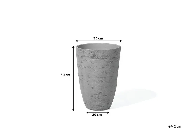 Camia Potte 35,5 cm - Grå - Have - Havearbejde & dyrkning - Dyrkning - Urtepotteskjulere & blomsterkrukker - Store blomsterkrukker