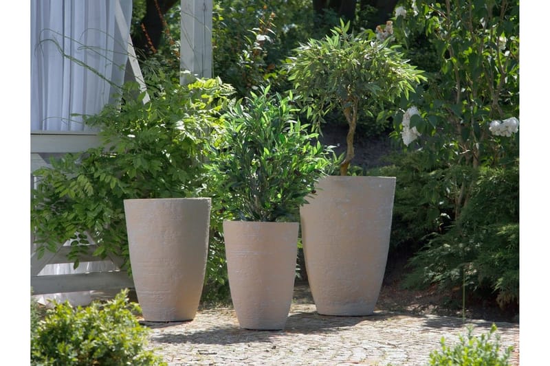 Camia Potte 43 cm - Beige - Have - Havearbejde & dyrkning - Dyrkning - Urtepotteskjulere & blomsterkrukker - Store blomsterkrukker