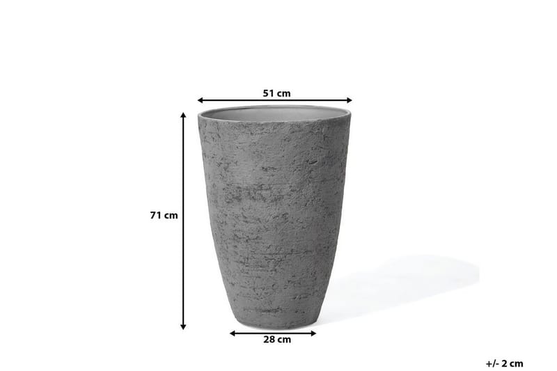 Camia Potte 51 cm - Grå - Have - Havearbejde & dyrkning - Dyrkning - Urtepotteskjulere & blomsterkrukker - Store blomsterkrukker