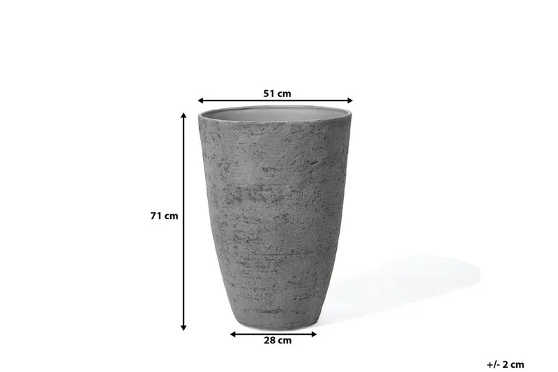 Camia Potte 51 cm - Grå - Have - Havearbejde & dyrkning - Dyrkning - Urtepotteskjulere & blomsterkrukker - Store blomsterkrukker