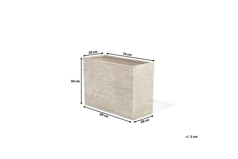 Edessa Potte 70 cm - Beige - Have - Havearbejde & dyrkning - Dyrkning - Urtepotteskjulere & blomsterkrukker - Store blomsterkrukker