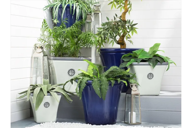 Elateia blomsterpotte 35 cm, Hvid