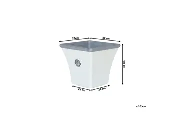 Elateia blomsterpotte 35 cm - Hvid - Have - Havearbejde & dyrkning - Dyrkning - Urtepotteskjulere & blomsterkrukker - Store blomsterkrukker