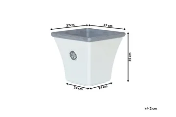 Elateia blomsterpotte 35 cm - Hvid - Have - Havearbejde & dyrkning - Dyrkning - Urtepotteskjulere & blomsterkrukker - Store blomsterkrukker