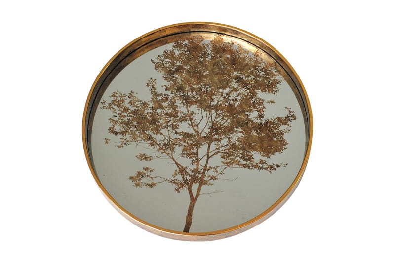 Galar Dekorationsfad 45 cm Rund - Guld - Boligtilbehør - Dekoration