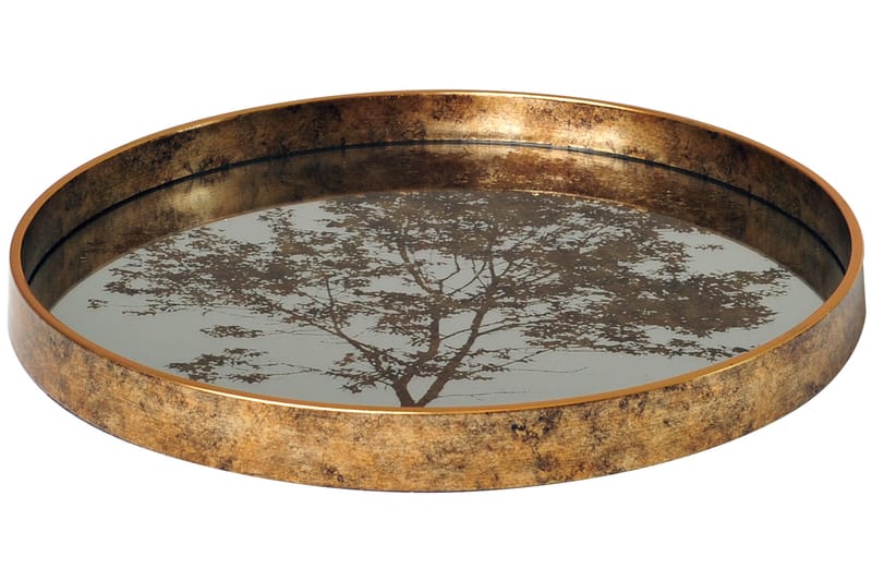 Galar Dekorationsfad 45 cm Rund - Guld - Boligtilbehør - Dekoration