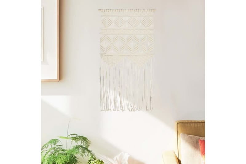 Macramédrømmefanger 40x80 cm bomuld - Creme - Boligtilbehør - Dekoration