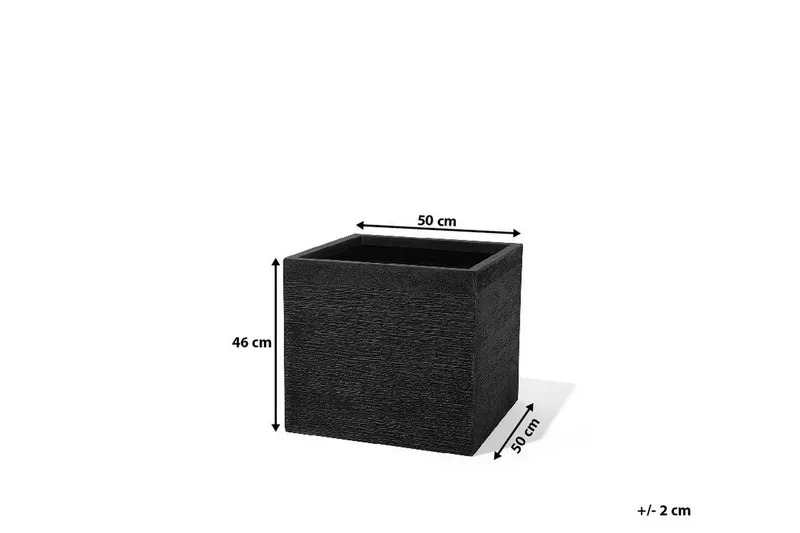 Paros Potte 50 cm - Sort - Have - Havearbejde & dyrkning - Dyrkning - Urtepotteskjulere & blomsterkrukker - Store blomsterkrukker