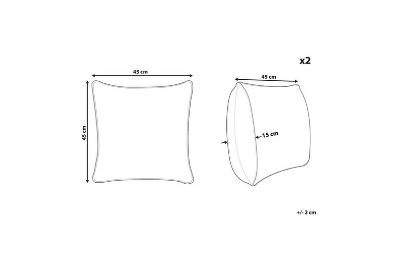 Pyntepuder Zaleya sæt af 2 Firkantet - Firkantet - Tekstiler - Pude & plaid - Pyntepuder & pudebetræk