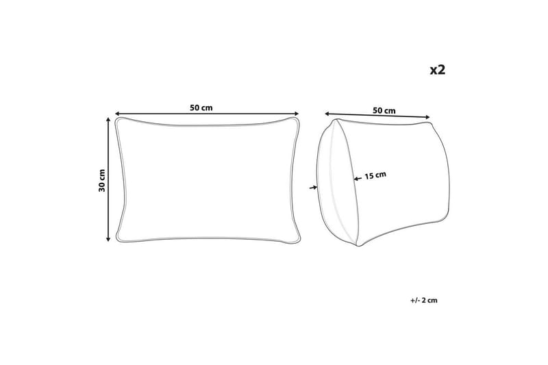 Pyntepuder Zaleya sæt af 2 Rektangulær - Rektangulær - Tekstiler - Pude & plaid - Pyntepuder & pudebetræk