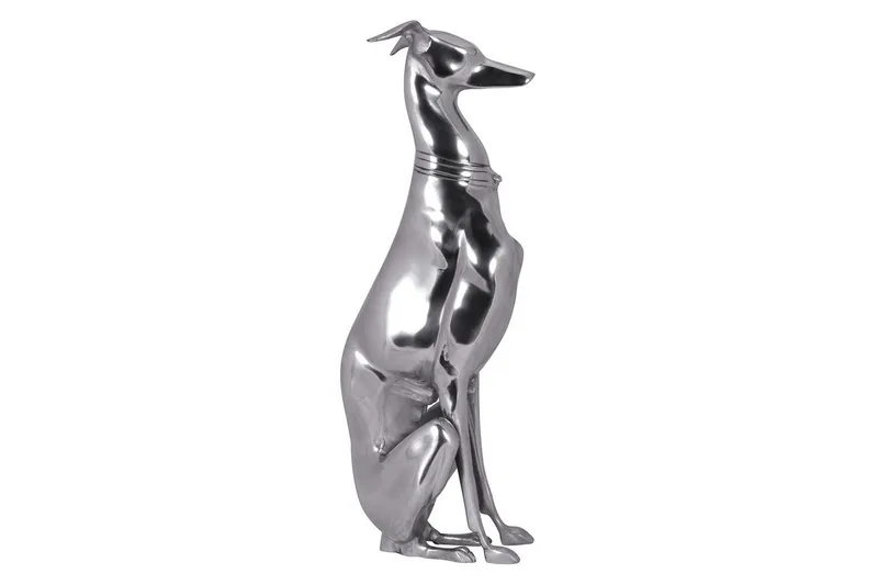 Dekorativ figur Wohnling Aluminium Hund Sølv Moderne - Boligtilbehør - Dekoration - Pynteting - Skulptur
