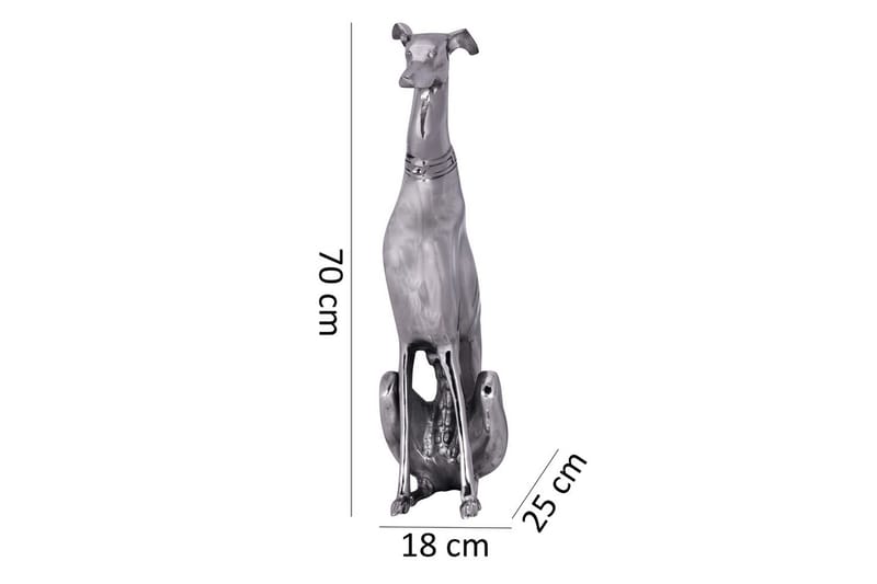Dekorativ figur Wohnling Aluminium Hund Sølv Moderne - Boligtilbehør - Dekoration - Pynteting - Skulptur