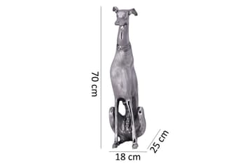 Dekorativ figur Wohnling Aluminium Hund Sølv Moderne - Boligtilbehør - Dekoration - Pynteting - Skulptur