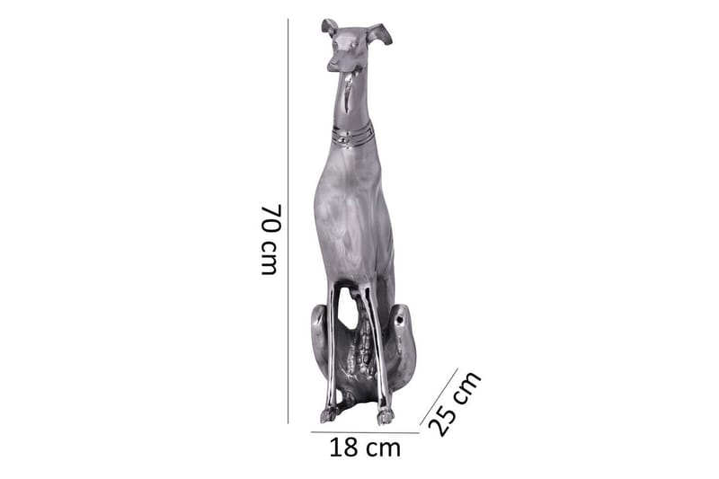 Dekorativ figur Wohnling Aluminium Hund Sølv Moderne - Boligtilbehør - Dekoration - Pynteting - Skulptur