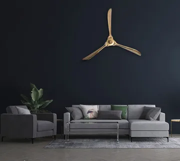Ilvik vægdekoration Propeller 85x85 cm i metal - guld - Boligtilbehør - Dekoration - Pynteting - Skulptur