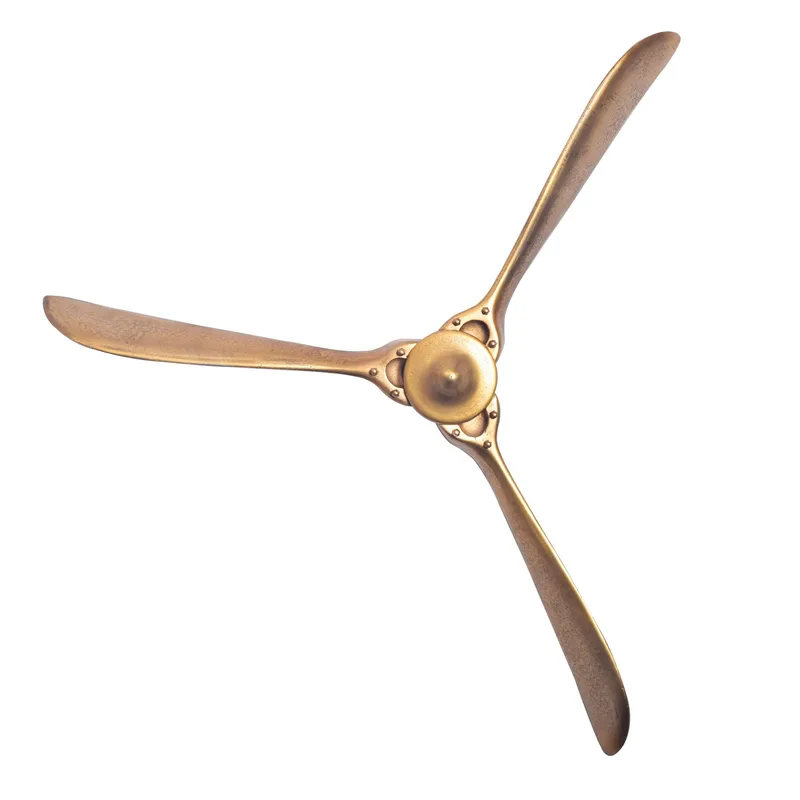 Ilvik vægdekoration Propeller 85x85 cm i metal, guld