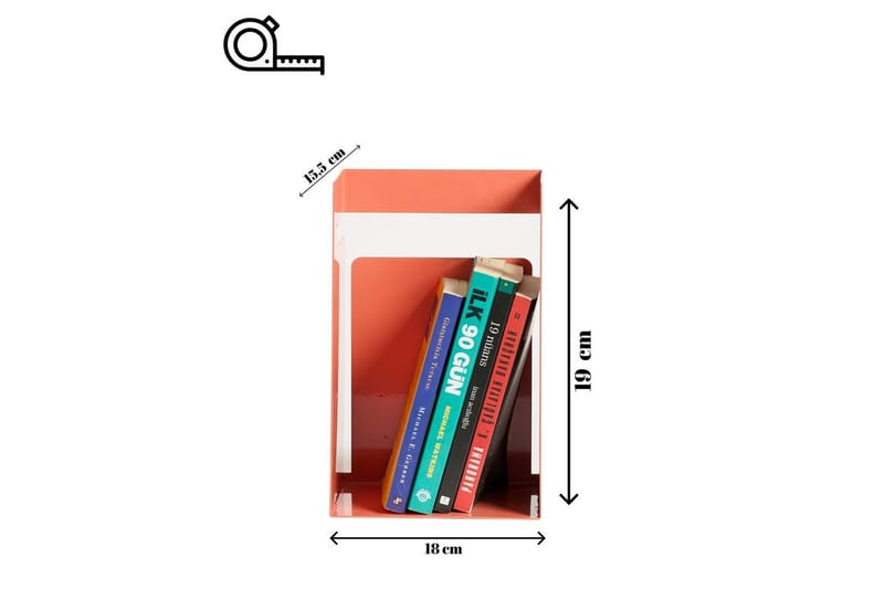 Rylan Bokstöd 15,5x19 cm - Rosa - Boligtilbehør - Dekoration - Pynteting - Bogstøtte