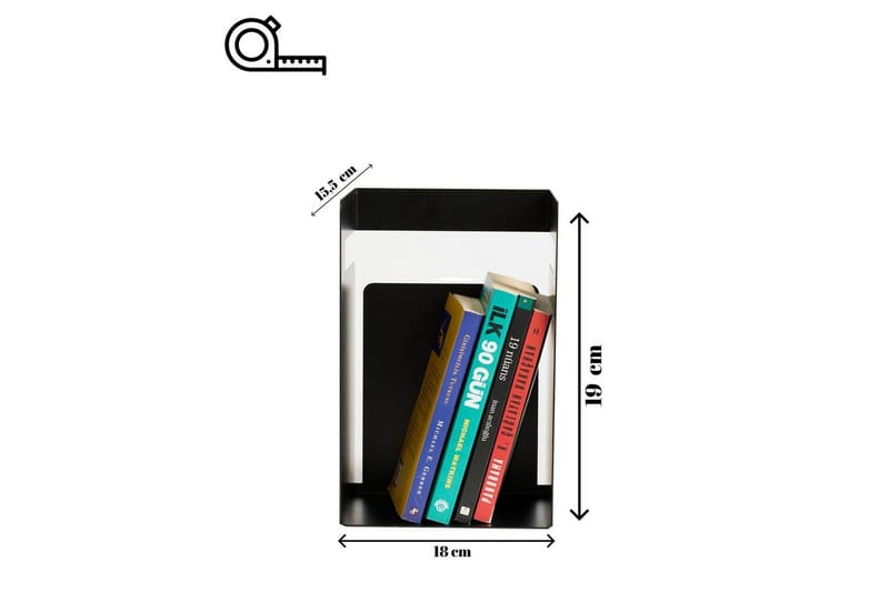 Rylan Bokstöd 15,5x19 cm - Sort - Boligtilbehør - Dekoration - Pynteting - Bogstøtte