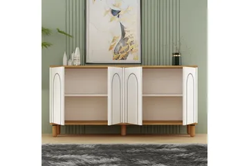 Salven Skulptur 150x73 cm - Eg/Hvid - Opbevaring - Opbevaringsmøbler - Skænke & sideboards