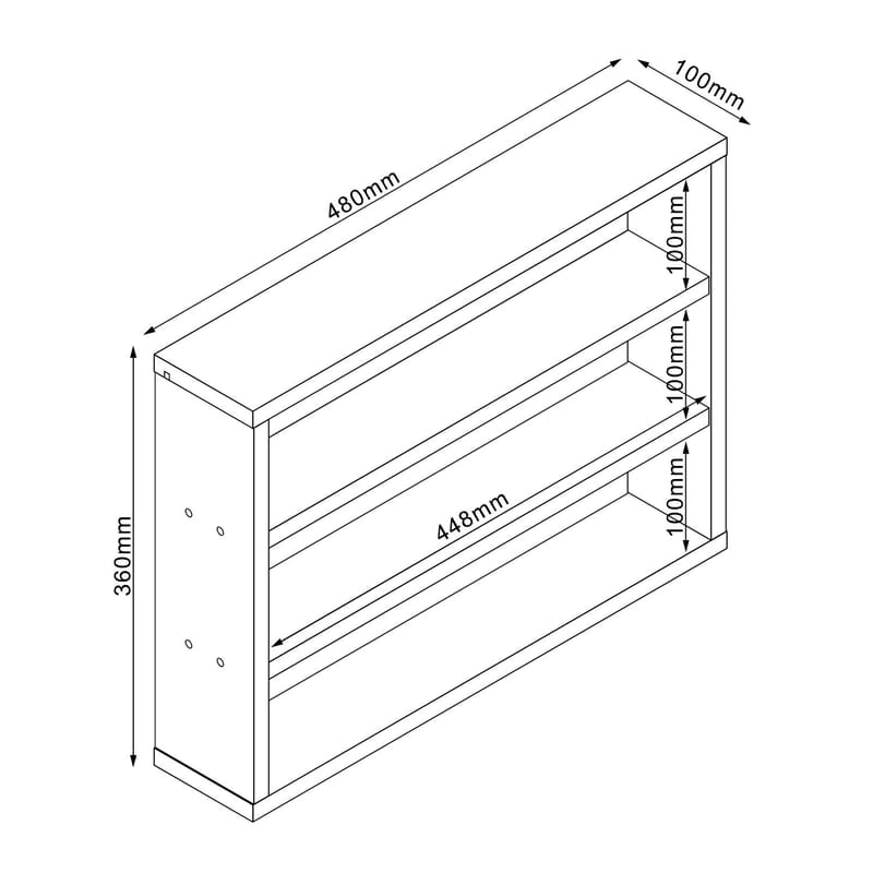 Shelf HOME4YOU - lys melamin - Boligtilbehør - Dekoration - Pynteting - Bogstøtte