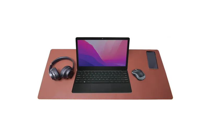 Skrivbordsmåtte Desire2 Vegansk Læder 400x900mm Brun - Brun - Boligtilbehør - Dekoration - Skriveunderlag