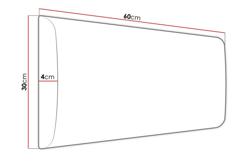 Zaratuz Vægpanel Polstret 60x30 cm - Sort - Dekoration - Vægdekoration