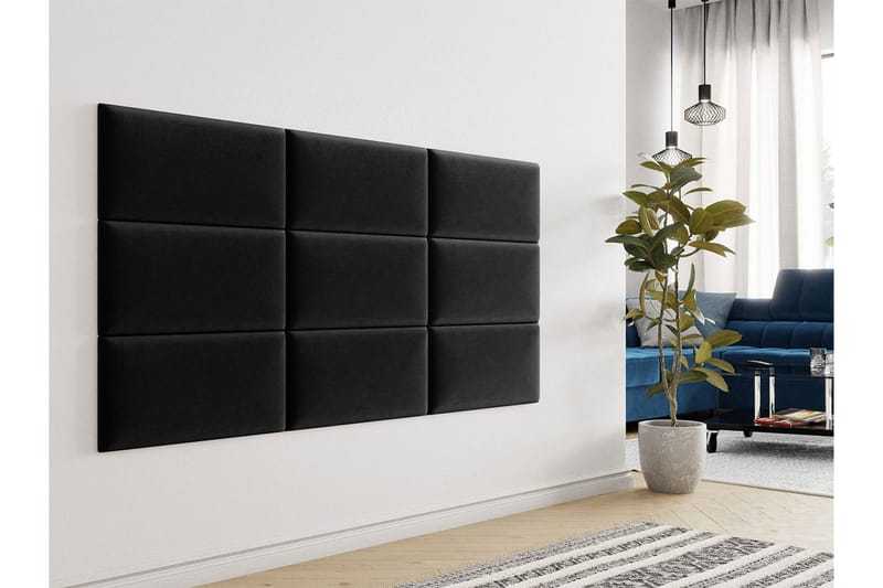 Zaratuz Vægpanel Polstret 60x30 cm - Sort - Boligtilbehør - Dekoration