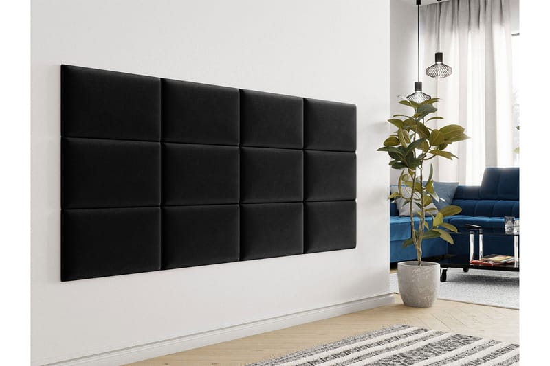 Zaratuz Vægpanel Polstret 50x30 cm - Sort - Boligtilbehør - Dekoration