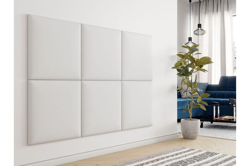 Zaratuz Polstret vægpanel 60x60 cm - Hvid - Boligtilbehør - Dekoration