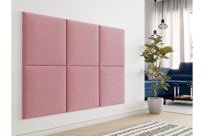 Zaratuz Polstret vægpanel 60x60 cm - Lyserød - Boligtilbehør - Dekoration