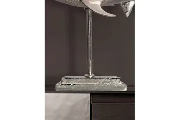 Dekorativ figur Wohnling Deco haj 70 cm aluminium, maritim stil Sølv - Sølv - Boligtilbehør - Dekoration - Pynteting - Dekorationsfigur
