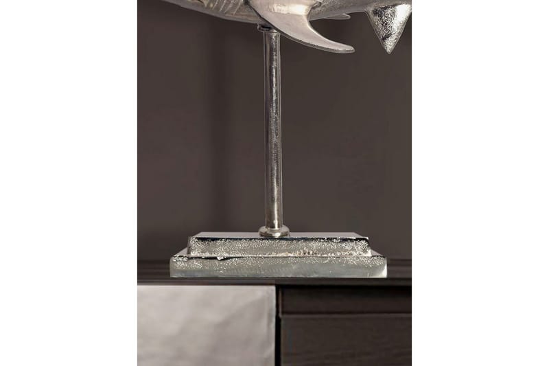 Dekorativ figur Wohnling Deco haj 70 cm aluminium, maritim stil Sølv - Sølv - Boligtilbehør - Dekoration