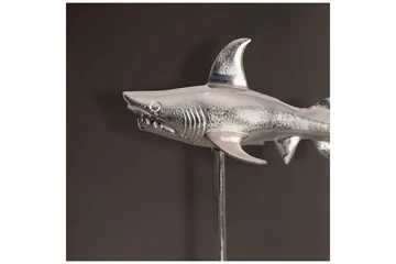 Dekorativ figur Wohnling Deco haj 70 cm aluminium, maritim stil Sølv - Sølv - Boligtilbehør - Dekoration - Pynteting - Dekorationsfigur