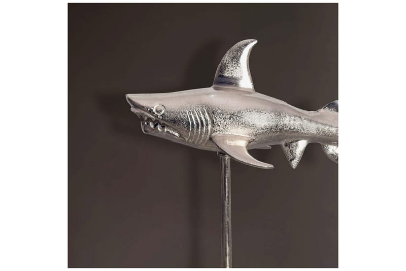 Dekorativ figur Wohnling Deco haj 70 cm aluminium, maritim stil Sølv - Sølv - Boligtilbehør - Dekoration