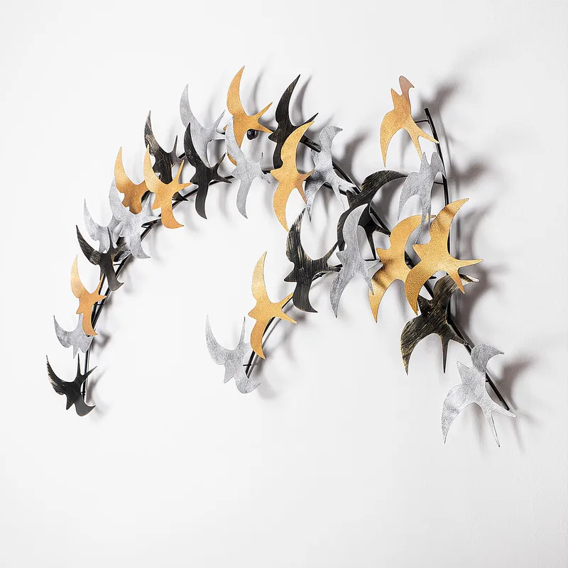 Dekorativ metal-vægdekoration Wallxpert Kirlangic (137 x 62 cm), undefined