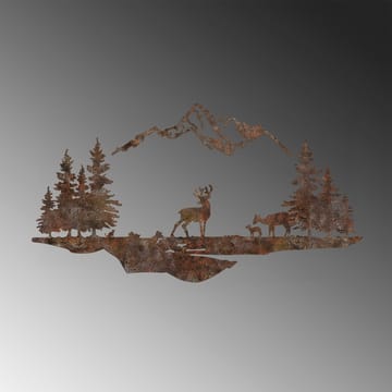 Dekorativ metal-vægdekoration Wallxpert Rusty Landscape (38 x 70 cm) - Brun - Boligtilbehør - Billeder & kunst