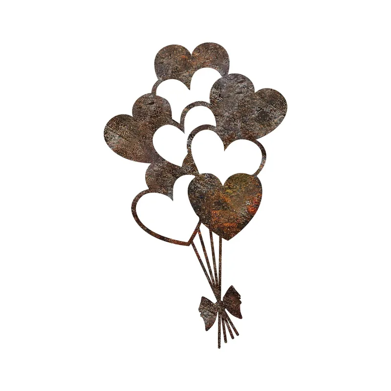 Dekorativt metal-vægtilbehør Wallxpert Rusty Heart (35 x 21 cm), undefined
